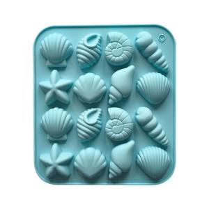 Nonstick Heat Resistant Silicone Baking Molds 16 Cavity Shell Starfishes Chocolate Cake Candy Mould Kitchen Gadget