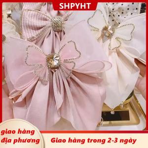 [COD] SHPYHT Giao hàng địa phương Hàn Quốc Phong Cách Ngọt Ngào Thời Trang Cô Gái Công Chúa Tóc Clip Rhinestone Lớn Bow Kẹp Tóc Cho Phụ Nữ Mũ Nón Mùa Xuân Clip Tóc Phụ Kiện