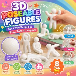 Collectible Figure Set 8PCS Meccha Chameleon 3D Printed Hide and Seek Mini Toys Kids Gift