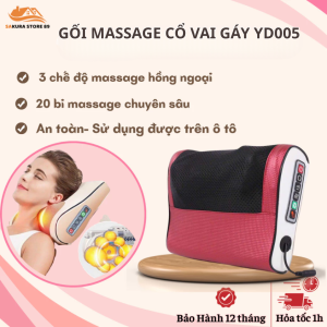 Máy Massage Lưng Cột Sống Gối Massage Cổ Vai Gáy Hồng Ngoại Thư Giãn Giảm Đau