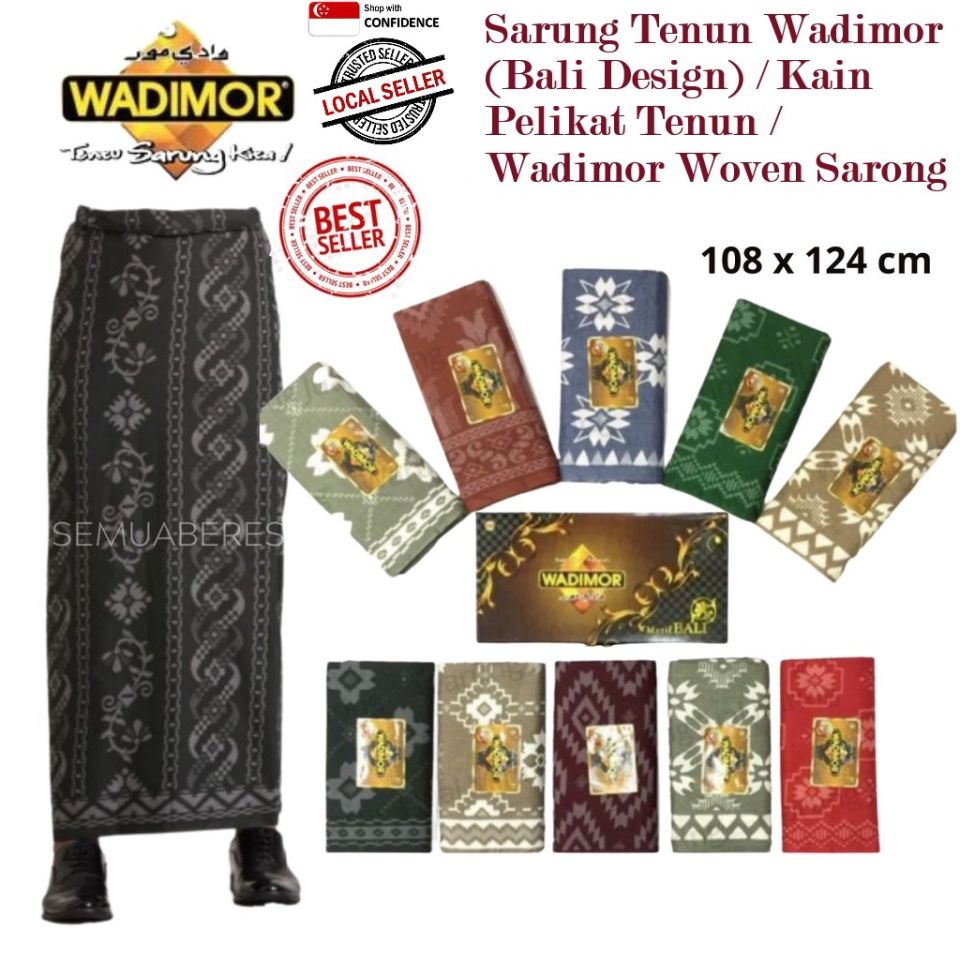 [SINGAPORE SELLER] Ready to wear Wadimor cotton woven sarong / Kain Pelikat Tenun Wadimor (Bali Design)