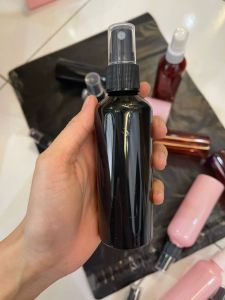 botol kosong PET plastik spray(1pcs)empty refillable travel spray/flip cap bottles color black/silver/amber/trasnparent/white 分装喷雾瓶perfume/sanitizer/watering/body mist/lotion bags accessories containers