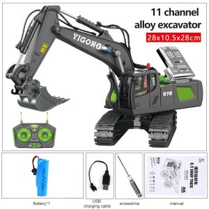 mainan anak rc excavator YIGONG 258 17 2.4ghz metal alloy truk rc