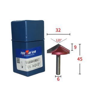 Mũi CNC vát cốt 6mm Tideway LC0301