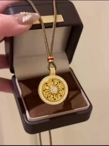 จี้ทองคำเคลือบทองเวียดนาม ตัวอักษรโชคลาภ ร้อยพร หัวใจร่วมกัน สันติภาพ ทำมือ diy ขายส่งเครื่องประดับสร้อยคอและอุปกรณ์