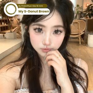 SOFTLENS MY S-DONUT BROWN BIG EYE 18MM BY PINKIN NORMAL DAN MINUS TINGGI