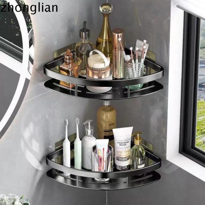 ZHONGLIAN Free Punching Bathroom Storage Rack Waterproof Triangular ...