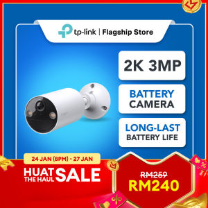 TP-Link 2K/3MP Wire Free Solar Powered CCTV Camera Color Night Vision IP65 No Hub Required Tapo C410 KIT / C410