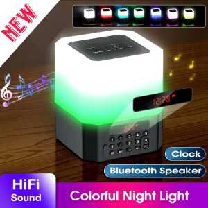 ZIBI ZB600 Speaker Bluetooth Jam Alarm Smart Touch RGB night Light Lamp LED Display ZB-600 Warna Warni