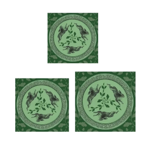 Khăn trải bàn bài tarô bàn thờ vải thỏ hoa văn hình lá Chiêm Tinh Khăn trải bàn divinations thẻ vải tấm thảm trang trí tường