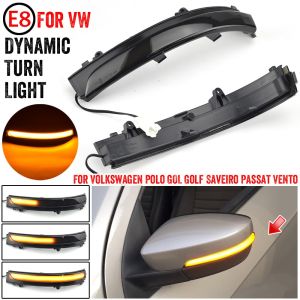 2Pcs Dynamic LED Turn Signal Light Side Rearview Mirror Amber Yellow Smoke Lens Lamp Sequential Flowing Indicator Blinker For Volkswagen VW Focus GOL G5 G6 G7 Polo Golf MK 4.5 Wind Sloop Passat CrossFox SpaceFox