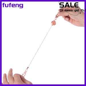 fufeng 21MM Anti-theft Metal Easy-to-pull Buckle Rope Retractable Key Holder Elastic Keychain Sporty Retractable Key Ring Nurse Parts