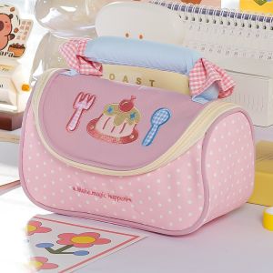 NOBLEE Dopamine Color Pencil Case Multi-functional Large-capacity Pen Bag Portable Stationery Storage Bag Students Gift