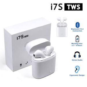Headset bluetooth stereo i7s earphone support ios & android