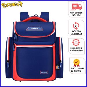 Balo chống gù lưng Topbear cho bé trai bé gái đi học lớp 1 lớp 3-6 ba lô cao cấp siêu nhẹ siêu bền dạ quang phát sáng màu sắc tươi dễ thương T778