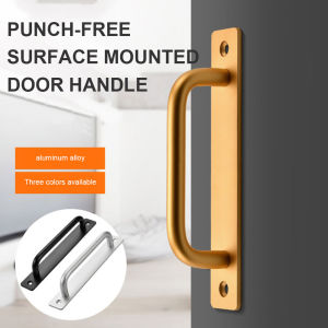 LO 【Ready stock】 Sliding Barn Door Handle Pull and Flush Hardware Set Wood Door Handle Furniture Hardware for Cabinet Cupboard Interior Door 35-45MM