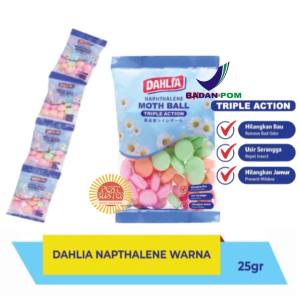 Dahlia Kamper Napthalene Warna 25 Gr Kamper Toilet