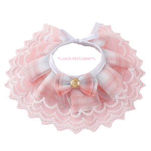 Vòng cổ yếm cổ có ren dễ thương cho chó mèo (mẫu mới) - Love pets shop