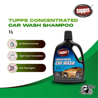 Tupps Concentrated Car Wash Shampoo (1L) | pH Neutral High Foam Anti-Rust Free Sunshade with 2L Purchase