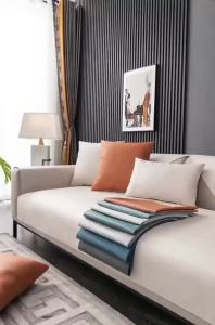 New Waterproof Sofa Cover High Tech Leather Feeling Woven Cotton Sofa Blanket Solid Colour Anti Slip Sofa Decoration Dust Proof No Stick of Hair