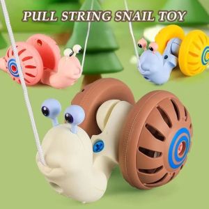 XUECHUANGYING PP Traction Rope Snail Toy Snail With Traction Rope Cartoon Walking Animal Toy Cartoon Snail Car Toy Early Learning Interaction Walk Learning Toy Children Kids