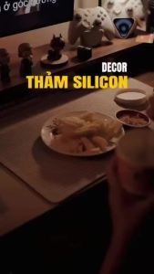 Thảm Lót Bàn Sợi Tảo Biển Thấm Hút Tốt Zline Thảm Trải Bàn Bếp Máy Lọc Nước Hoạ Tiết Tối Giản