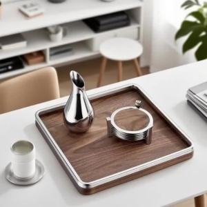 xpkQ Luxury Decorative Trays Minimalist Coffee Table Tray Removable Wooden Kitchen Storage Trays Modern Home Storage Organization 7P3H9