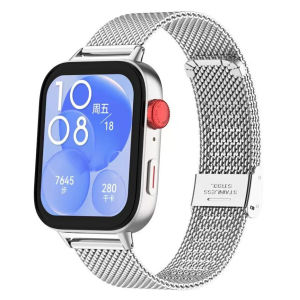 (Ready Stock)Strap For Huawei Watch Fit 3 For Huawei Fit 4 Fit 5 FIT4pro FIT5pro Stainless Steel Watchband Mesh Bracelet Metal Correa Replacement Band