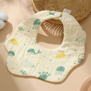 RayMeng ผ้ากันเปื้อน ผ้าฝ้ายแท้ น้ําหนักเบา ซักทําความสะอาดได้ สําหรับเด็กทารกอายุ 0-1 ปี