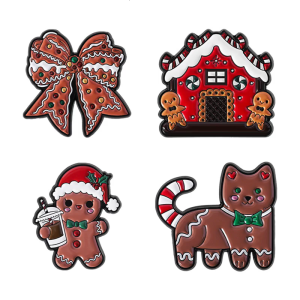 Lễ hội Gingersnap Cookie Kitten BROOCH Kim gút món quà giáng sinh cho bạn bè kỳ nghỉ gia đình phụ kiện