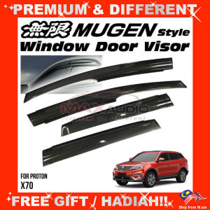 PROTON X70 MUGEN Door Visor Grade A Premium Acrylic Smoke Black Rain Guard Window Car Air Press