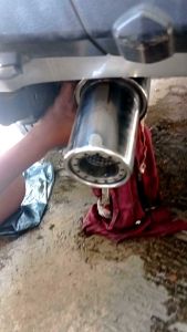Knalpot Racing Mobil HKS Cincin Full Stainless Ngebass Empuk Adem Bulet Polos
