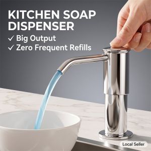 Kitchen Sink Soap Dispenser Heavy Duty Liquid Pump With Storage Rack Premium Dishwashing Organizer Space Saver Countertop