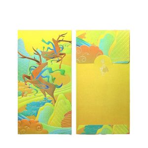 538TD 6Pcs Chinese Style Traditional Red Pocket Paper Dragon Chinese Red Envelope Creative Decorative Money Packet New Year