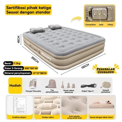 [COD] MODOFO Outdoor Biru Matras Kasur Pompa Matras Tidur Kasur Angin Bisa Tahan Inflatable Bed Tiup