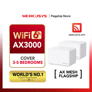 Mercusys AX3000 Whole Home Mesh WiFi 6 System Support Unifi Turbo / Maxis / TIME / Celcom Halo H80X (2-Pack) (Powered By TP-Link)