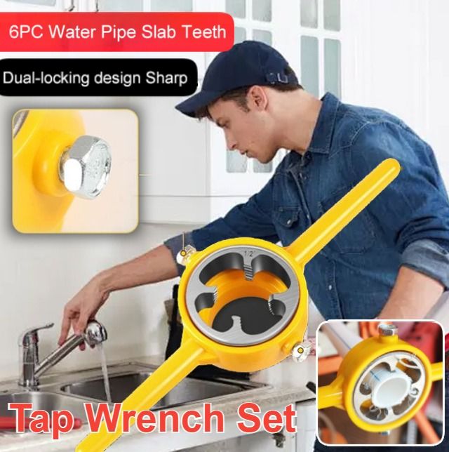 PVC Pipe Thread Maker Set Silk Thread Tap Wrench Set DIY Hand Threading ...