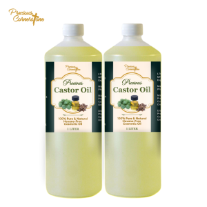 [ Precious Pure Castor Oil ] 1Liter SET OF 2 100% PURE COLD PRESSED - Hair Care and Skin Moisturizer Hexane-free Hair & Eyelash Growth
