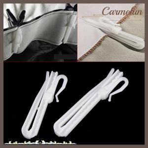 [Carmelun] 10 cái rèm treo móc vòng cửa sổ Trắng nhựa rèm móc cho văn phòng Nhà Phụ kiện Rèm 7cm 8.5cm