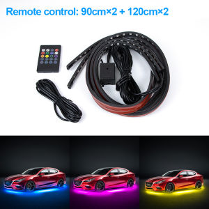8 màu Đèn Neon Dưới Gầm Xe Hơi LED Trang Trí Đèn Ứng Dụng Đa Màu/Điều Khiển Từ Xa