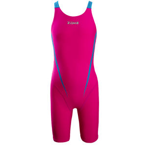 ZOKE Girls Training Competition Swimwear Kids Porfessional Racing Kneesuit ChildrenSports Swimsuits One-piece Bathing Suit For Teens Girl