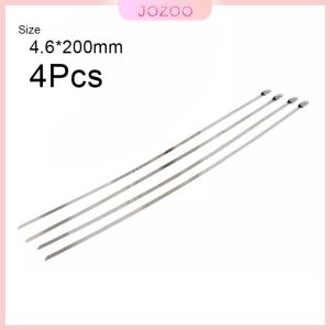 Jozoo Metal Cable Zip Ties 201 Stainless Steel Multi-purpose 4.6*200mm 4Pcs/bag