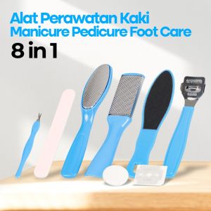 Alat Perawatan Kaki Pedicure Treatment Set 20 in 1 Sikat Kaki Alat Penggosok Tumit Kaki 8 in 1 Penghalus Tumit Kaki Pecah dan Kering Pedicure Alat Perawatan Kaki Penghalus Tumit Kaki Pecah Dan Kering Untuk Mulus Manicure Pedicure Foot Care