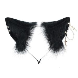 Realistic Hair Band Cosplay Halloween Anime Costume for Cat Ear Headband for Lolita Theme Costume Party Favor Photo Prop