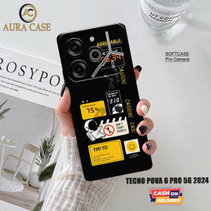 Softcase Pro Camera Tecno Pova 6 Pro 5G 2024 Motif Astronot Cover & Skin Macaron Candy Case