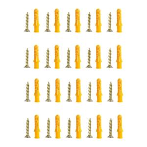 20/40pcs Drywall Anchors and Screws Plastic Expansion Pipe Tube Wall Plugs Plastic Wall Anchors Easy to Install