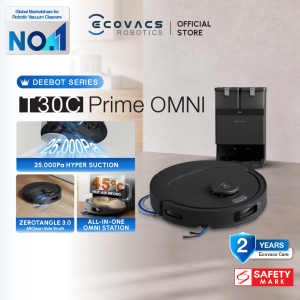 [2026 NEW] ECOVACS DEEBOT T30C Max/Prime Omni Robot Vacuum| 25000 Suction Power | ZeroTangle™ 3.0 | OZMO™Turbo 2.0 Mop