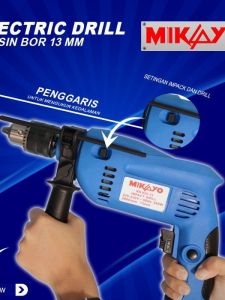 Mesin Bor Listrik13mm Bolak Balik Electric Drill BorBeton Kayu Besi Tembok Bor ListrikImpact Impact