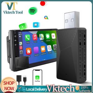 [Vktech] Wired To Wireless Carplay & Android Auto Smart Mini Box Bluetooth-Compatible 5.0 WiFi Mini Adapter OTA Upgrade for OEM Wired Carplay Android Auto Car