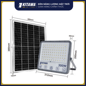 [VOUCHER 10%] Đèn Pha Năng Lượng Mặt Trời Siêu Sáng 300W Mắt Ngọc Tiết Kiệm Năng Lượng Chống Chói Chống Nước IP67 KITAWA - DP15.300 - Sản Phẩm Chính Hãng